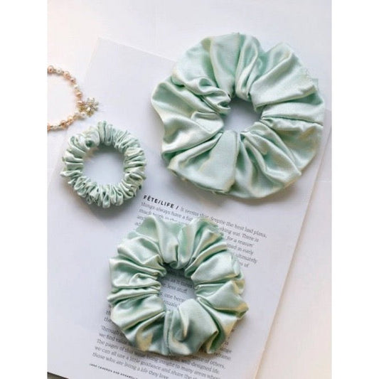 100% Zijden Scrunchie Set - 19 momme - Een set van 3