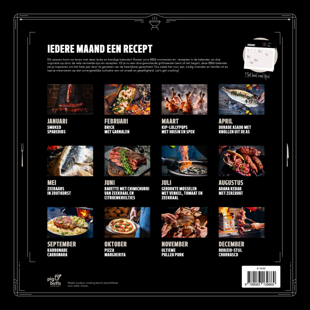 De Ultieme BBQ Kalender 2024 - Nieuw | Jouw Jaarlijkse Gids voor Perfect Grillen | Inspiratie & Evenementen Voor Elke Maand