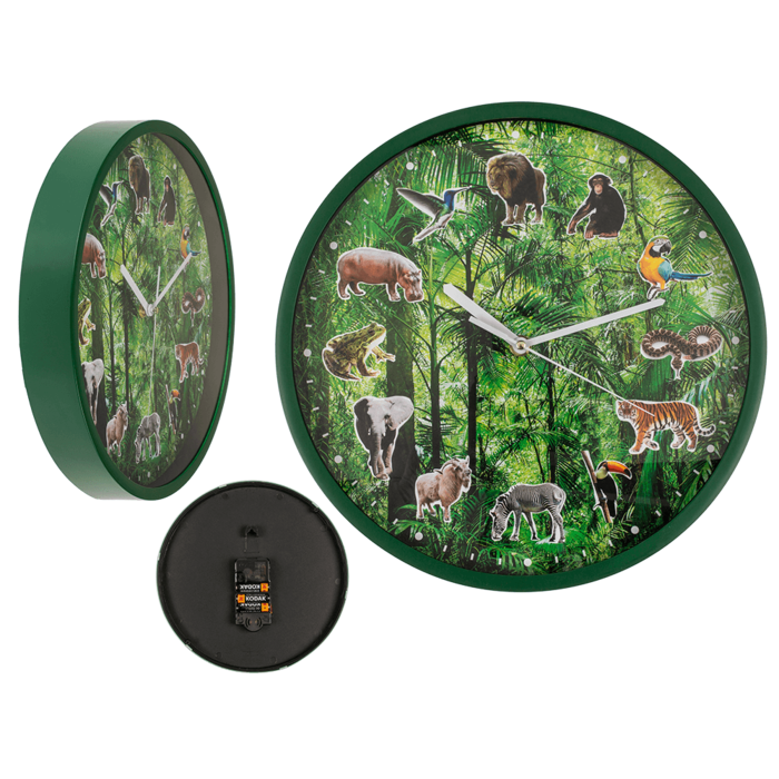 Wandklok dieren