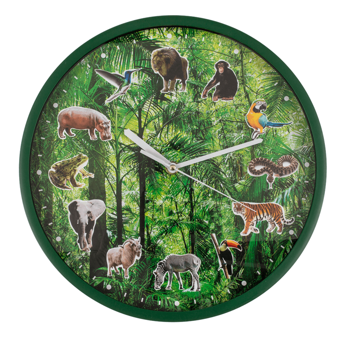 Wandklok dieren