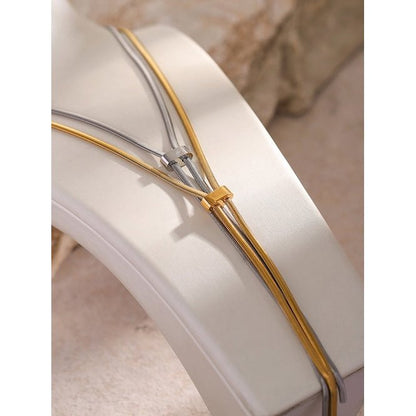 Minimalistische driehoekige botketting uittrekbare ketting