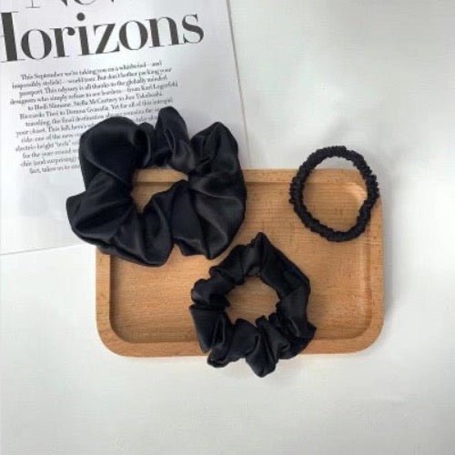 100% Zijden Scrunchie Set - 19 momme - Een set van 3