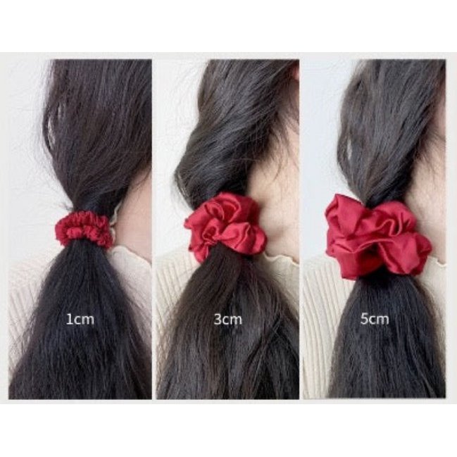 100% Zijden Scrunchie Set - 19 momme - Een set van 3