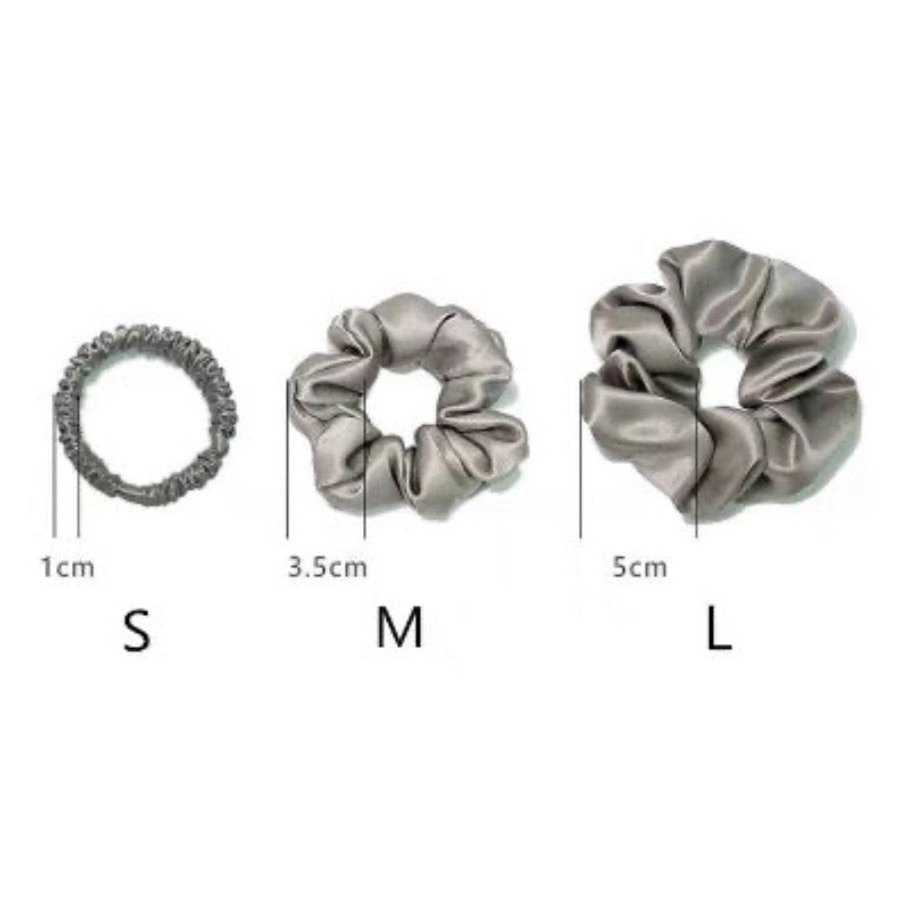 100% Zijden Scrunchie Set - 19 momme - Een set van 3