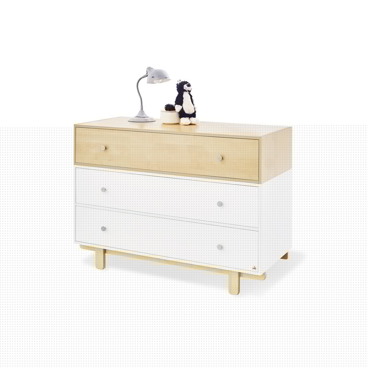 Startset 'Boks' breed
2 delen: ledikant, brede commode