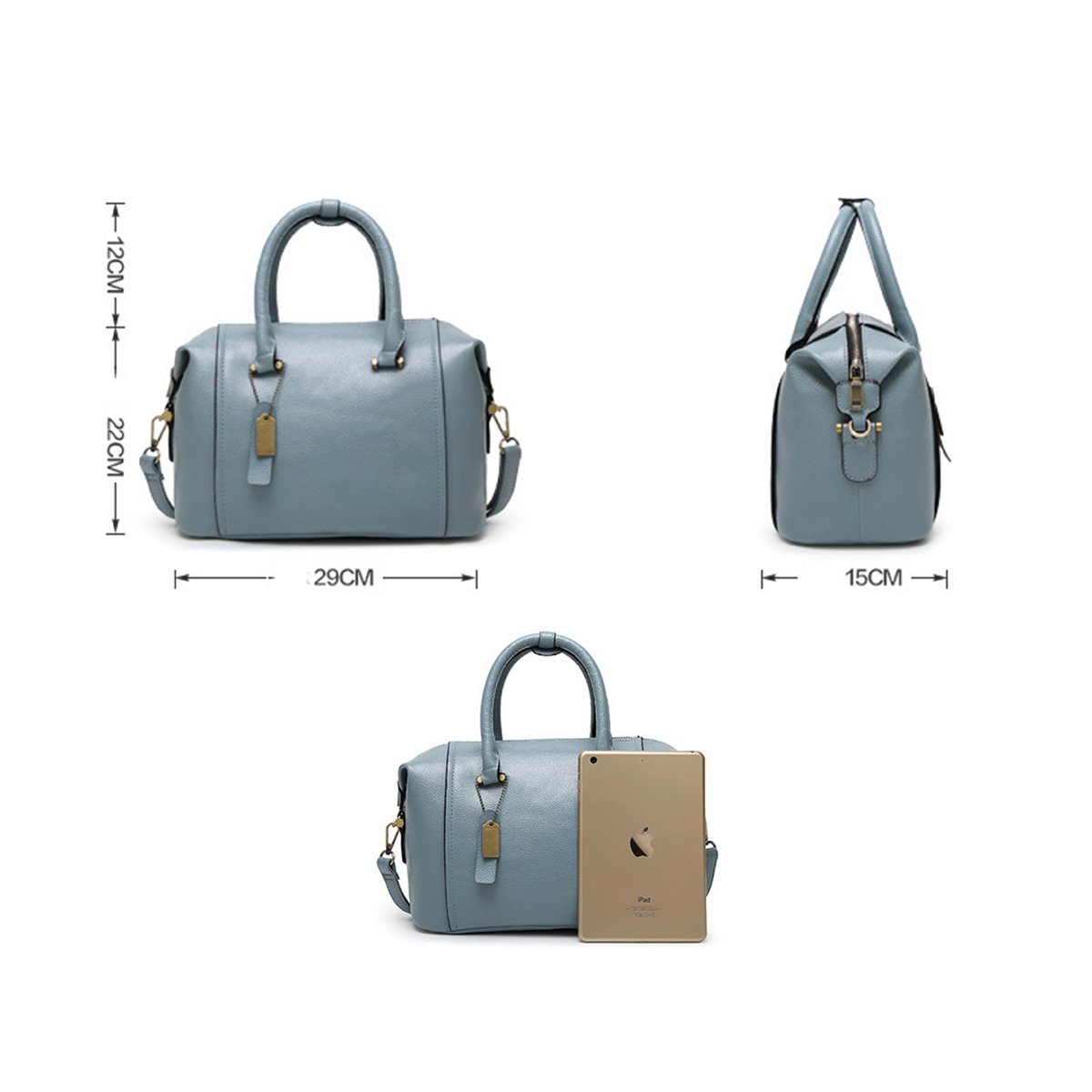 AnBeck vintage handvat tas/schoudertas met schouderband