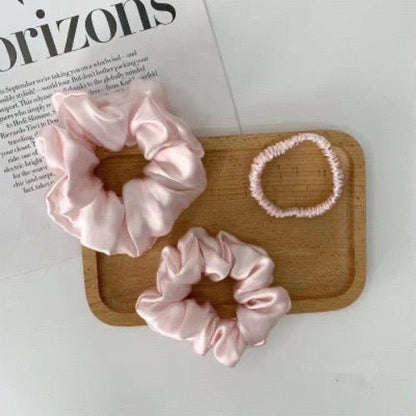 100% Zijden Scrunchie Set - 19 momme - Een set van 3