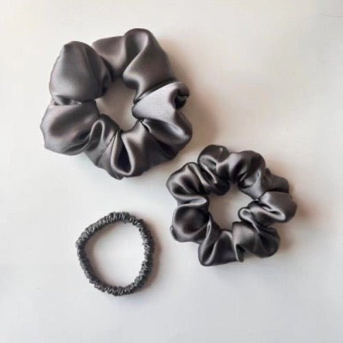 100% Zijden Scrunchie Set - 19 momme - Een set van 3