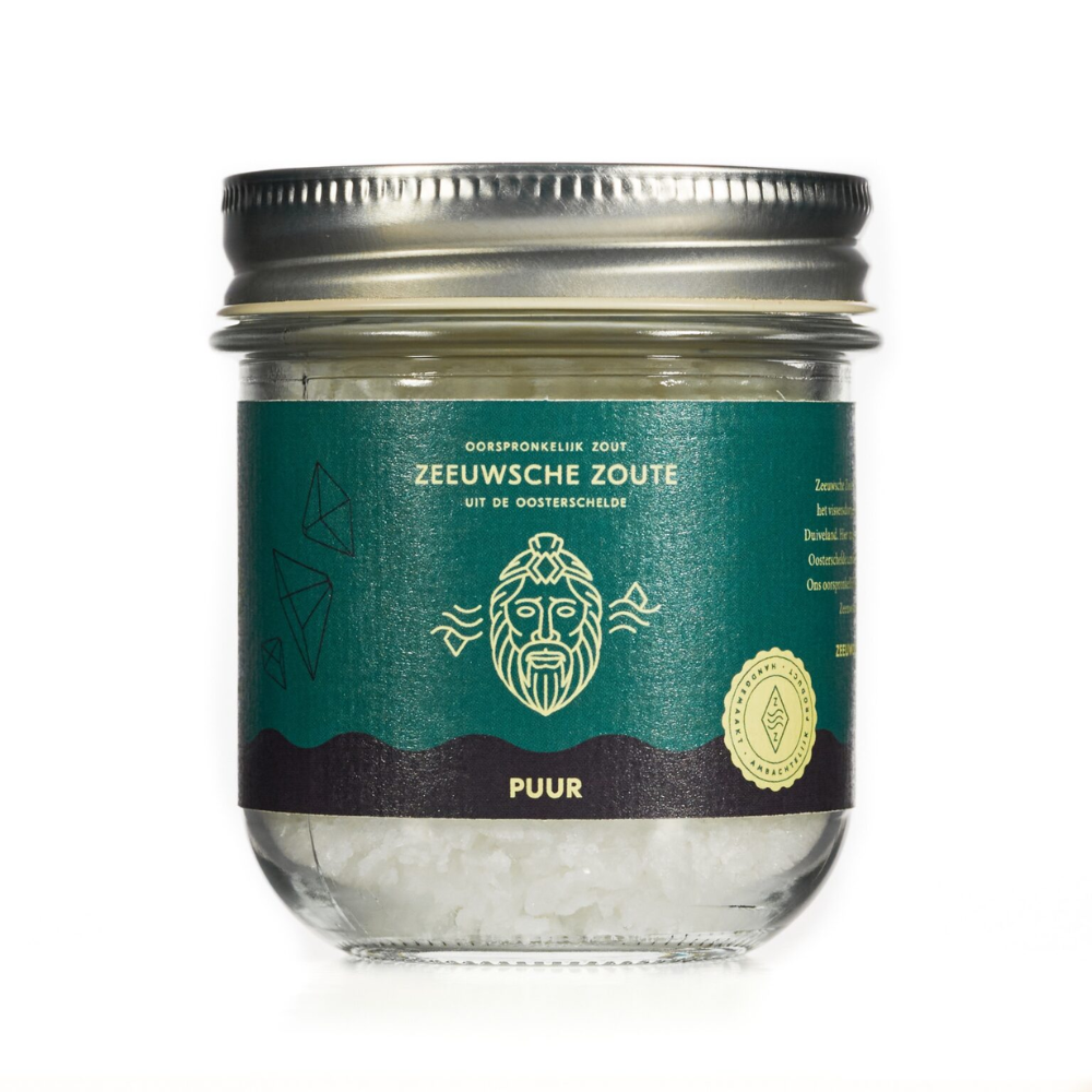 Zeeuwsche Zoute Duoset Puur/Gerookt - Twee Smaken in één - 200g - Authentieke Zeeuwse Smaak - Puur en Gerookt Zeezout