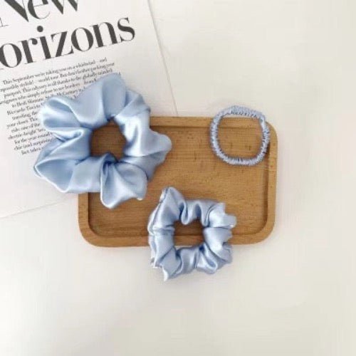 100% Zijden Scrunchie Set - 19 momme - Een set van 3
