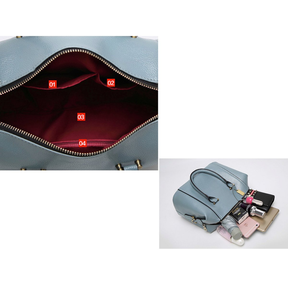 AnBeck vintage handvat tas/schoudertas met schouderband