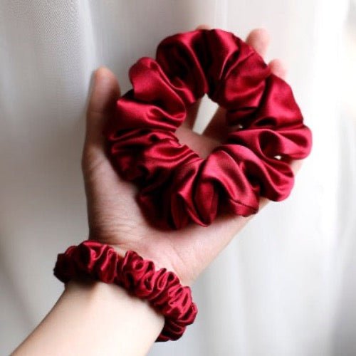 100% Zijden Scrunchie Set - 19 momme - Een set van 3
