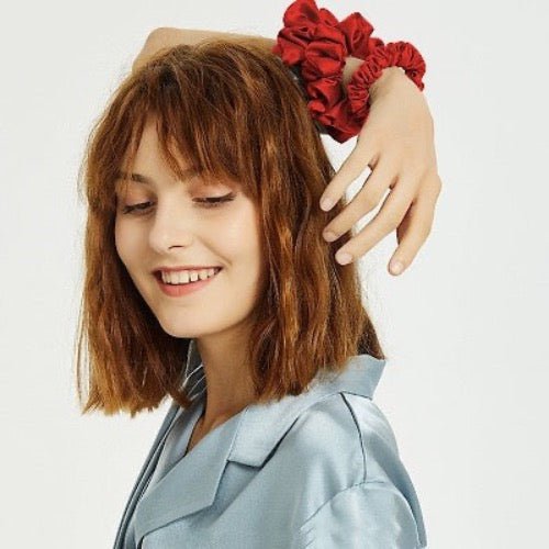 100% Zijden Scrunchie Set - 19 momme - Een set van 3