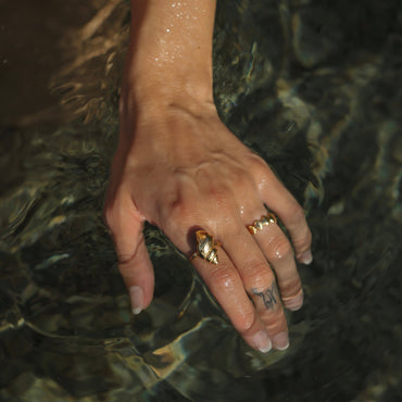 GOUDEN SCHELPENring