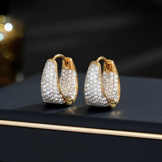 Luxe sprankelende hoepel oorbellen