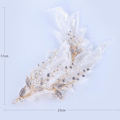 Lolita-stijl BOHO kanten bruidsveerachtige tiara's