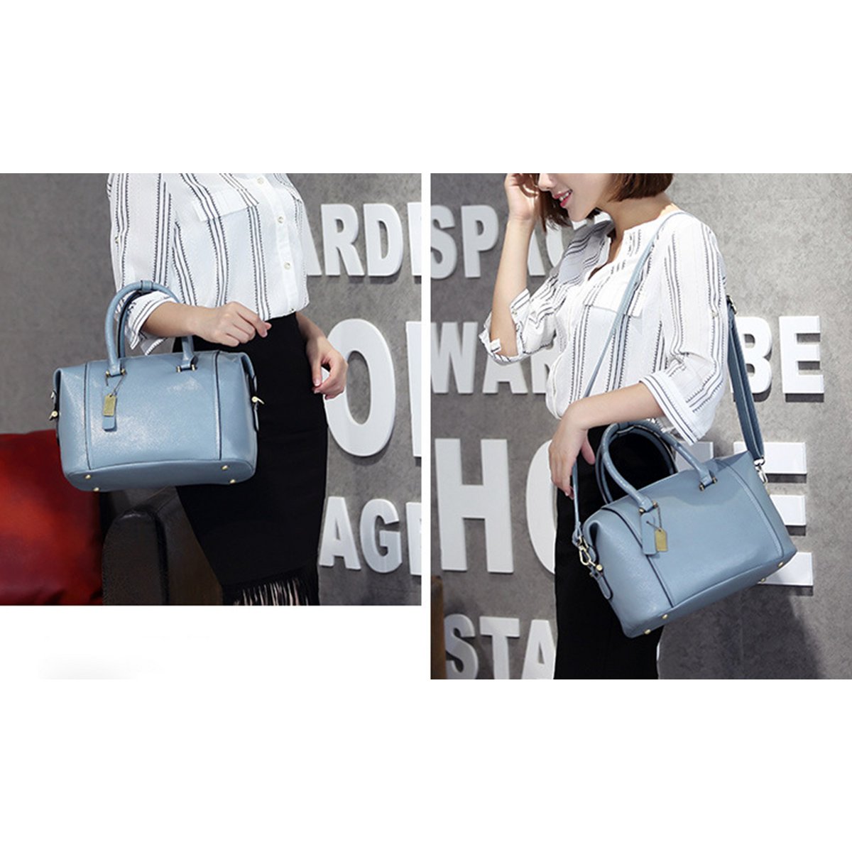 AnBeck vintage handvat tas/schoudertas met schouderband