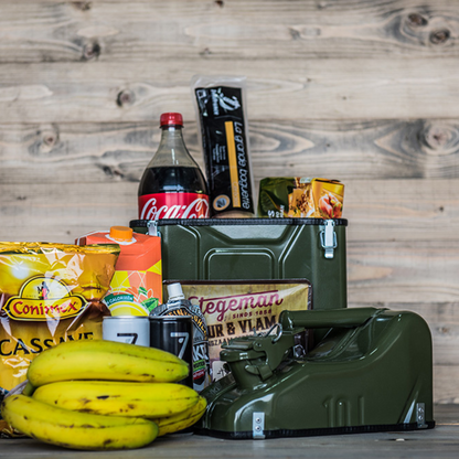 Jerrycan Giftbox 10L - Groen - Unieke Opbergdoos - Exclusief drank - Origineel cadeau - Opbergoplossing