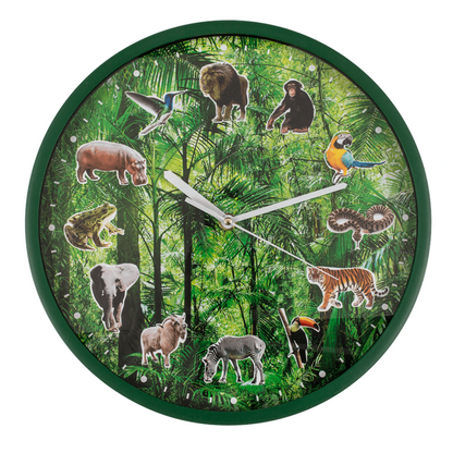 Wandklok dieren